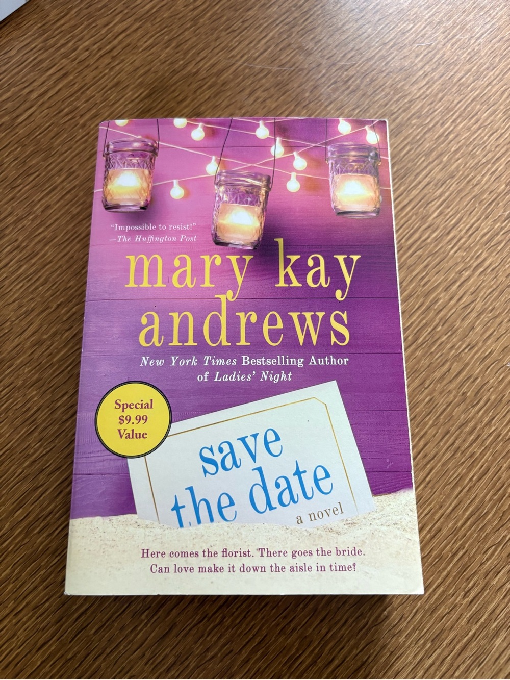 3/$20 Mary Kay Andrews "Save the Date" Paperback - Purple Cover Novel Book